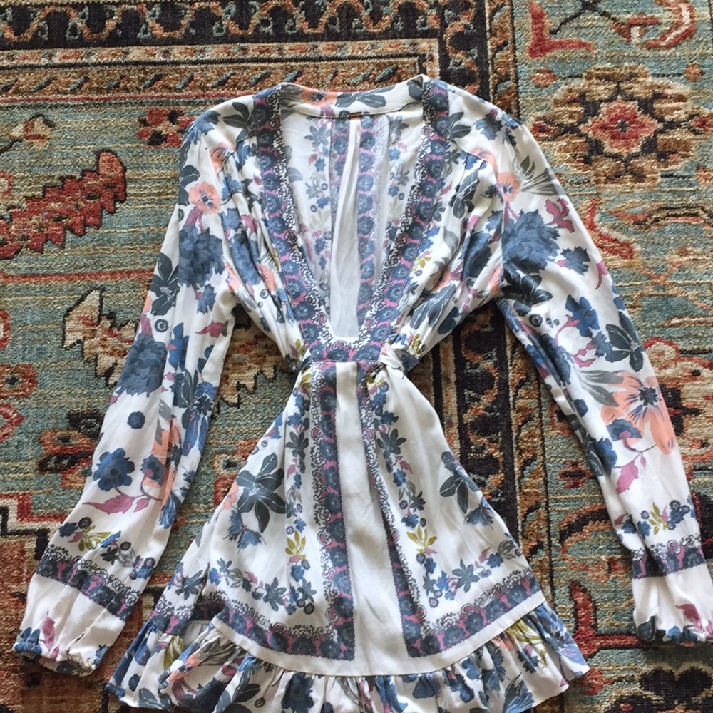 Free people tie waist blouse